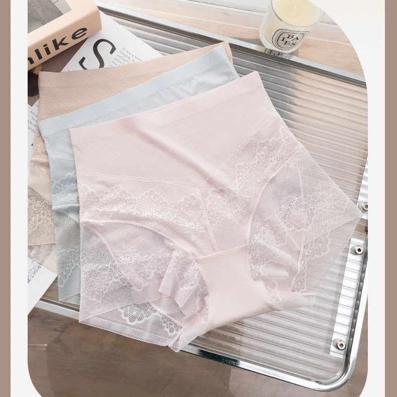 大码成人美体裤透气舒适无痕桑蚕丝女士蕾丝性感塑身裤W