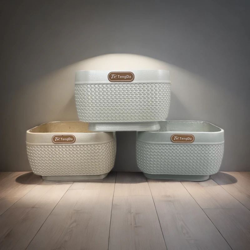 高颜值花盆长方形镁泥花盆北欧客厅阳台户外办公网红绿植厂家直销