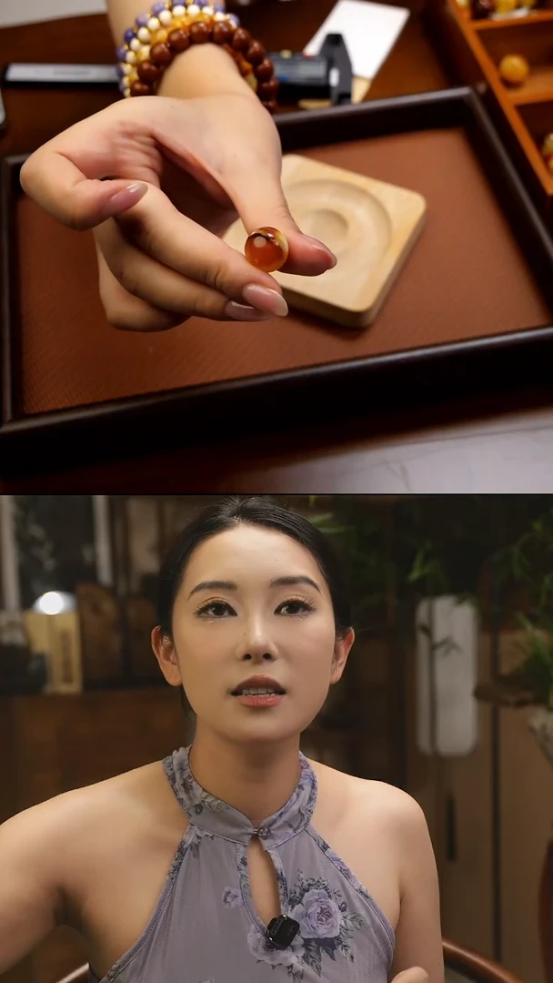 蜜蜡未镶嵌珠宝奇石31沁色圆珠15mm多样性发其一