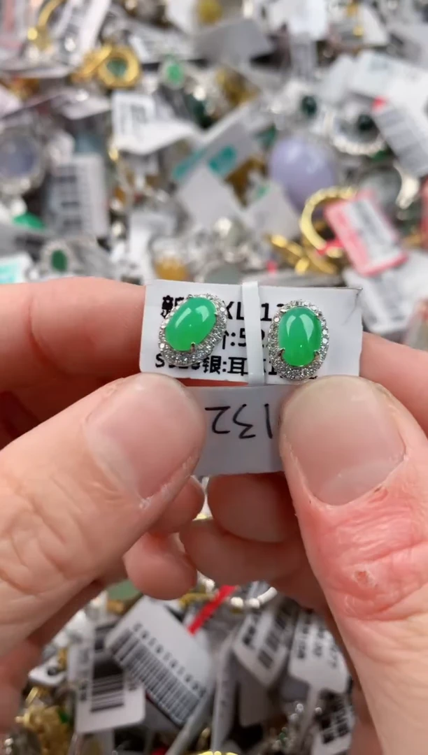 银S925镶嵌戒指翡翠888   6