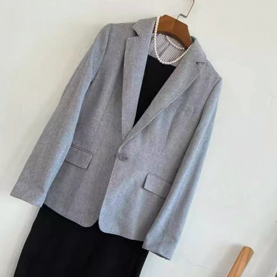 茉澜新款精英气质修身显瘦款小西装外套女舒适透气通勤长袖西装