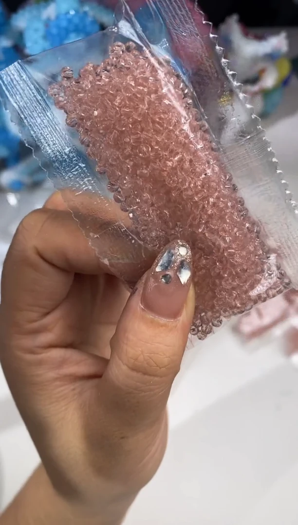 玻璃2078卡2水晶扁500颗透粉色