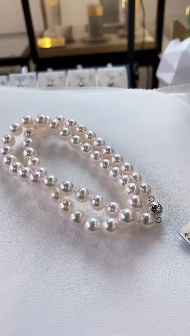 项链未镶嵌海水珍珠8-8.5Akoya海水珍珠项链