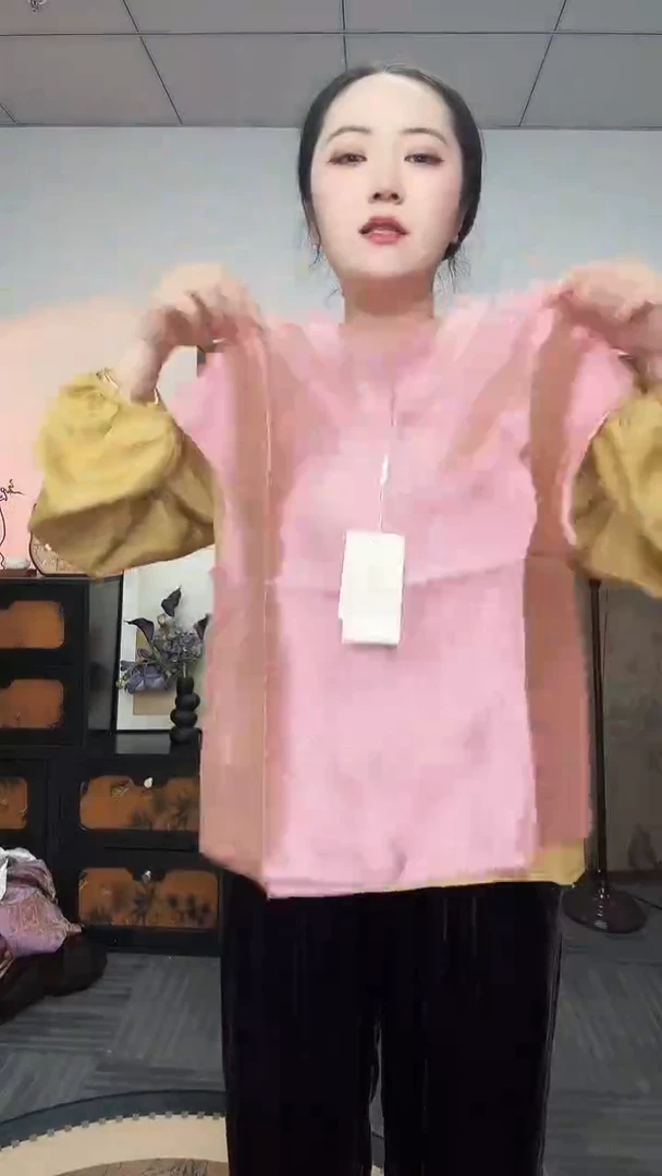 闪购100桑蚕丝粉色流光绸小奥黛