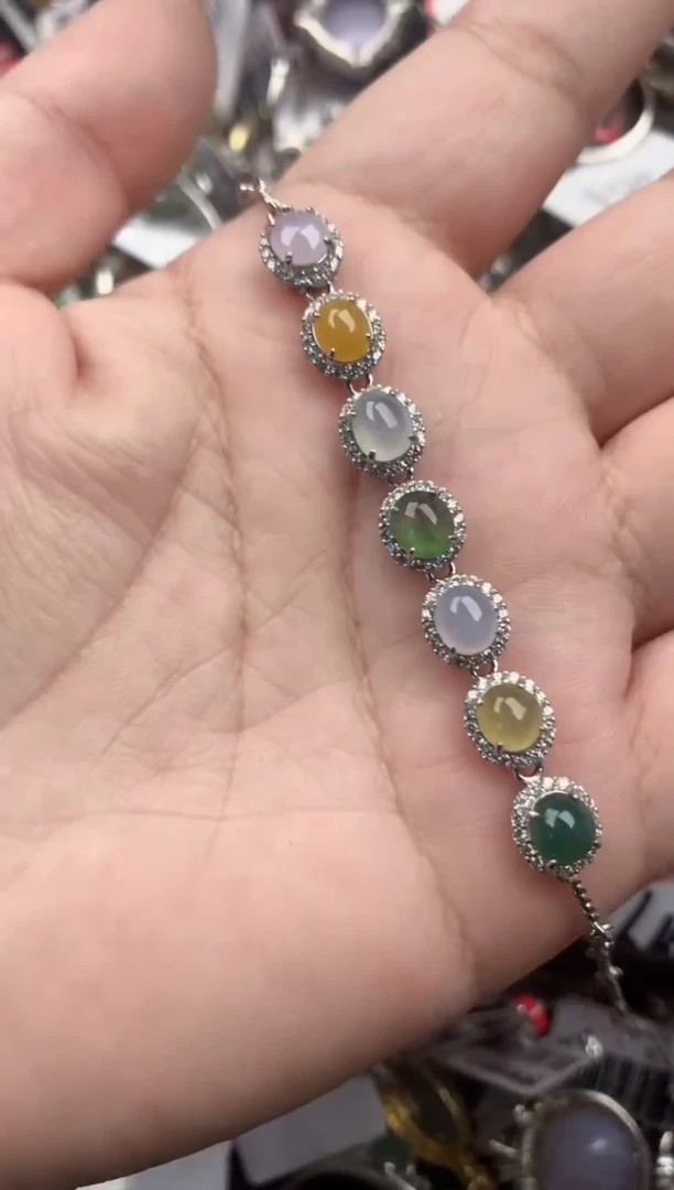 银S925镶嵌戒指翡翠888   4