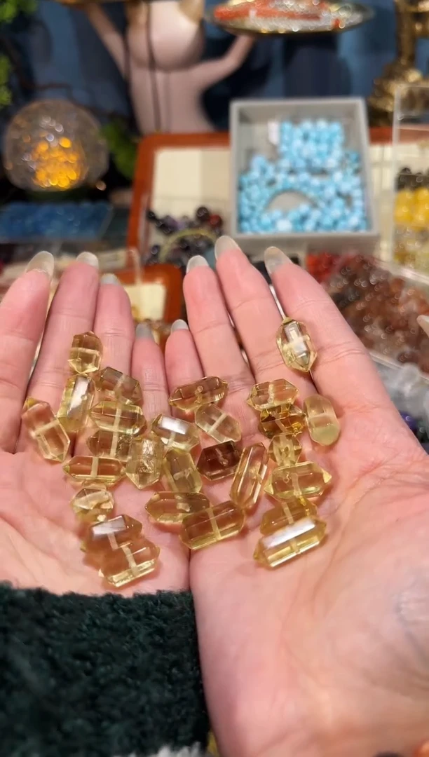 【闪购商品】水晶手串未镶嵌R03黄水晶双尖单个