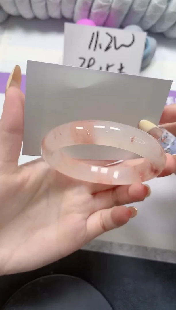 石英质玉手镯未镶嵌415-桃花56.1