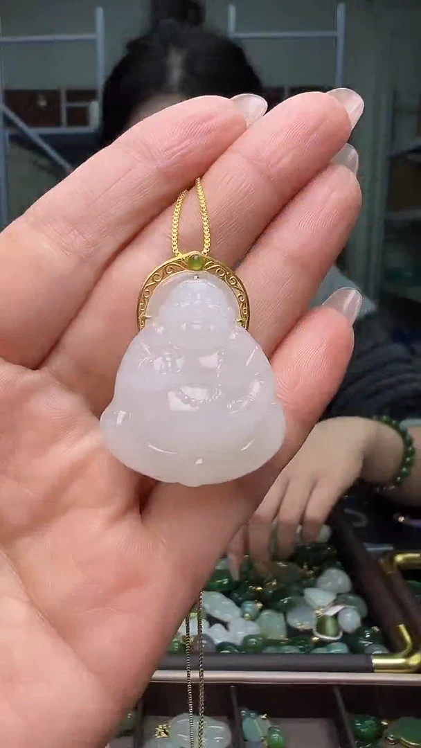 颈饰18K金镶嵌和田玉(多样性发货.发其一）10.29.29