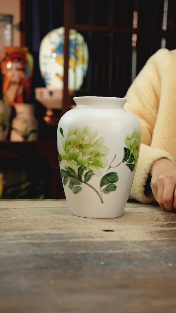 【闪购商品】瓷片景德镇纯手工釉下彩精品花瓶