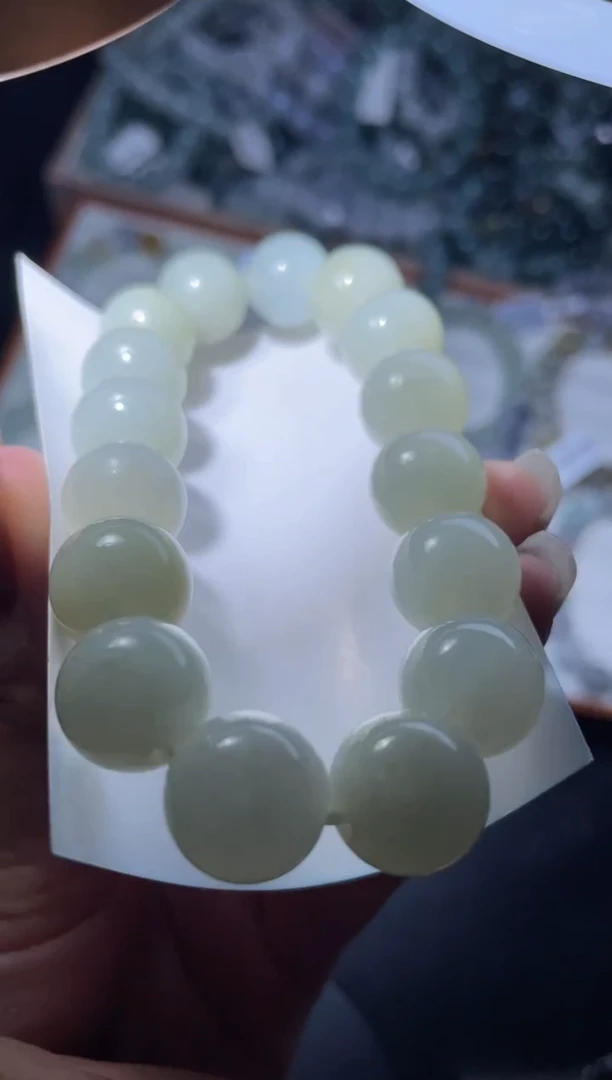 【闪购商品】定制翡翠未镶嵌天然缅甸A货翡翠手串51尺寸13+
