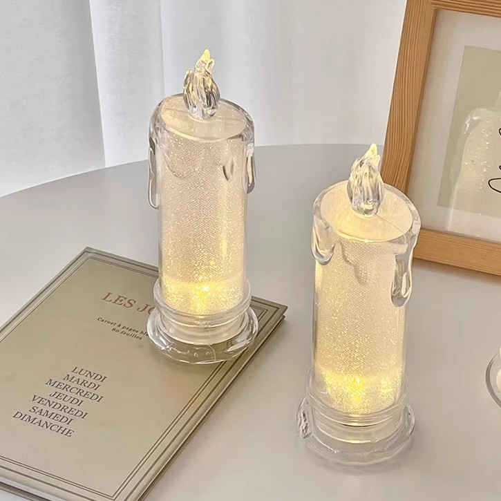 星河浪漫 仿真蜡烛led小夜灯装饰摆件ins卧室床头少女心氛围灯