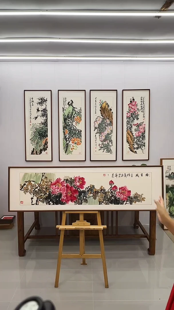 国画汪琼  160*45 醉春风