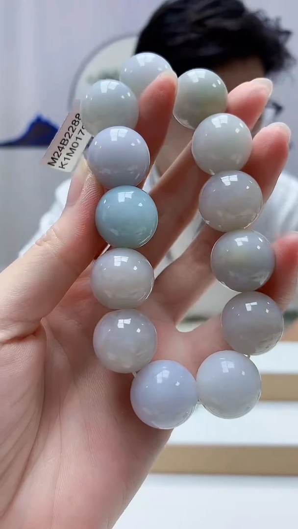 未镶嵌定制翡翠4688zm-毛货手串81