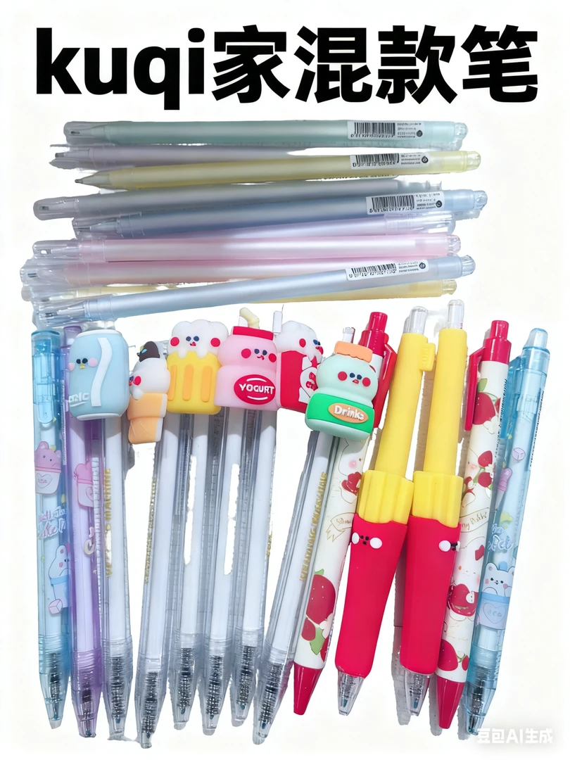 【粉丝福利】KUKI可奇家-混款中性笔-有黑有蓝-款式混发-1122-0666