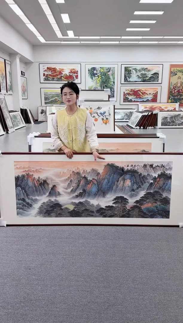 国画手绘  江山揽胜  219*88