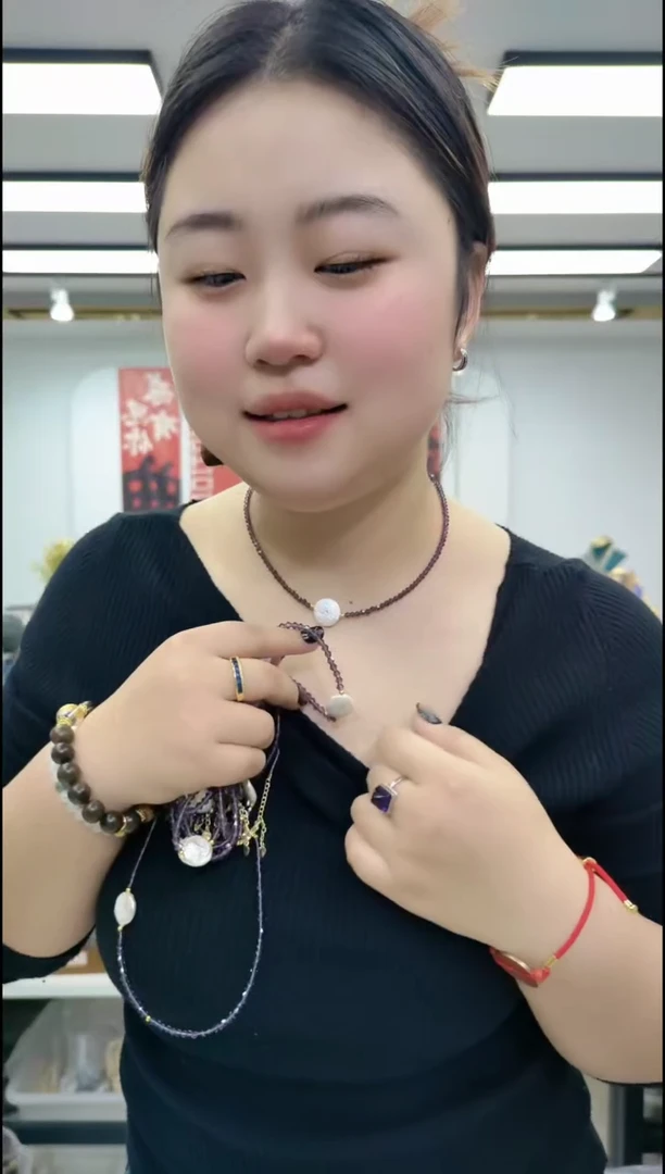 【闪购商品】淡水珍珠颈饰合金0906巴洛克紫项链