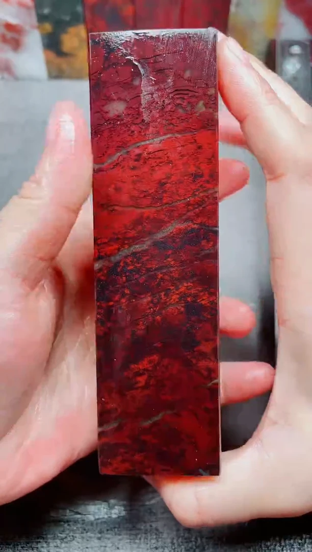玉桂林鸡血玉素章细腻红27