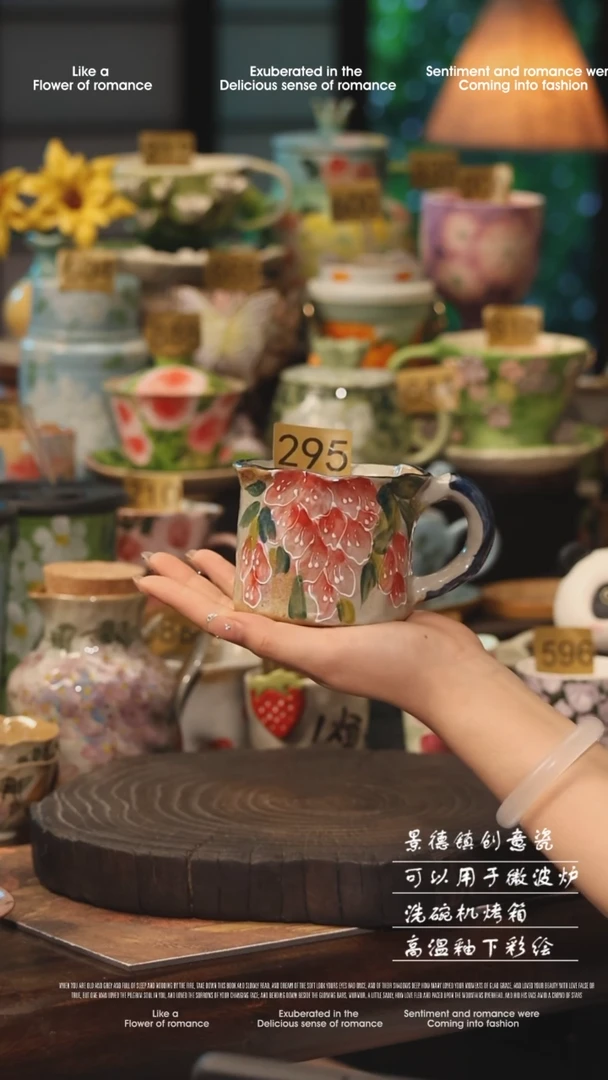 陶瓷景德镇高温釉下彩手工手绘款式