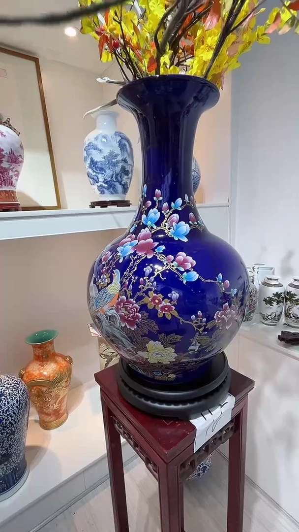 摆件高约60景泰蓝大花瓶