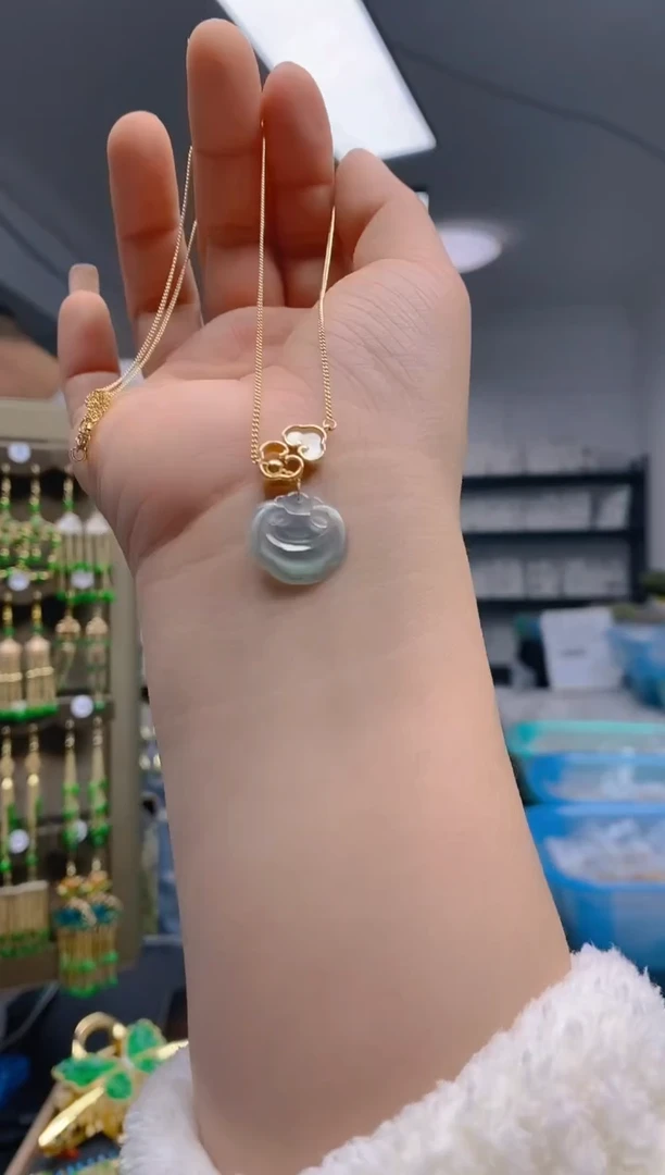 【闪购商品】翡翠耳饰合金208翡翠锁骨链