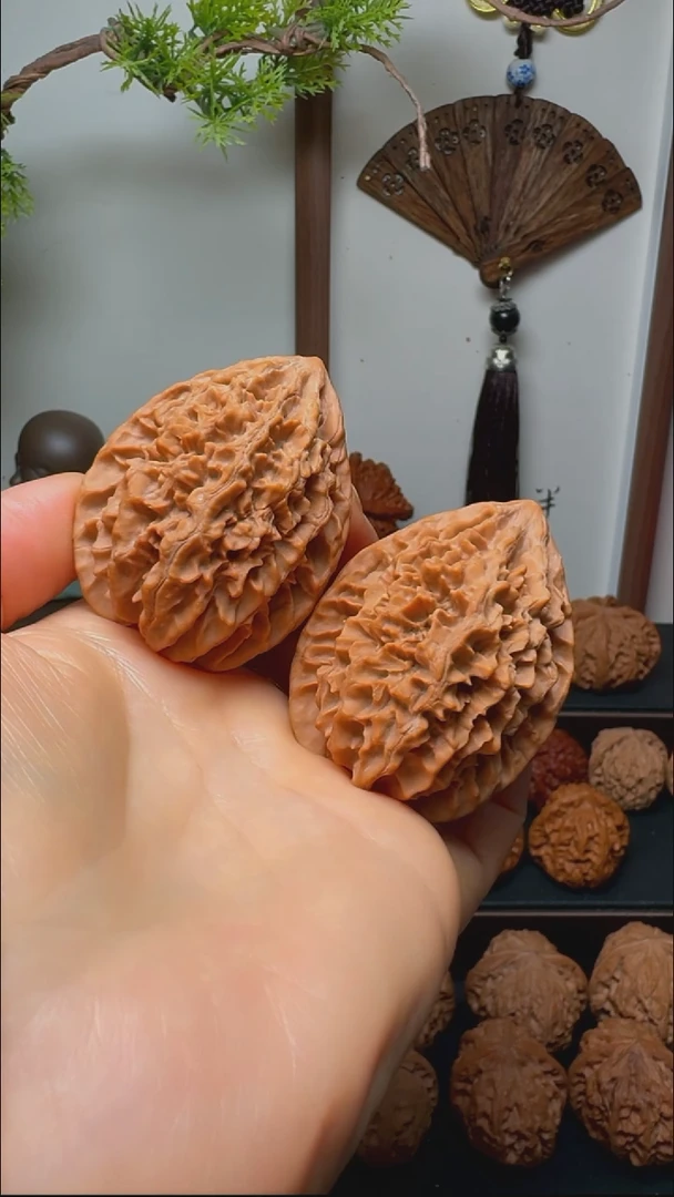 把件文玩核桃招财鼠货头 九层妖塔货头 边41