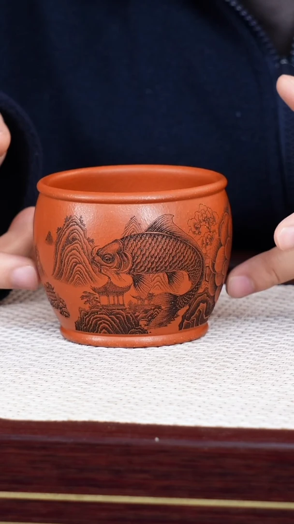 茶杯紫砂宜兴原矿紫砂 全手工制作