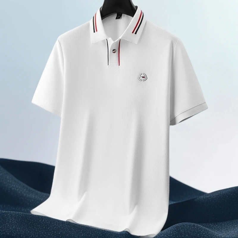 劲莱加肥加大polo衫高级感大码有领t恤男短袖夏季宽松胖子翻领潮T