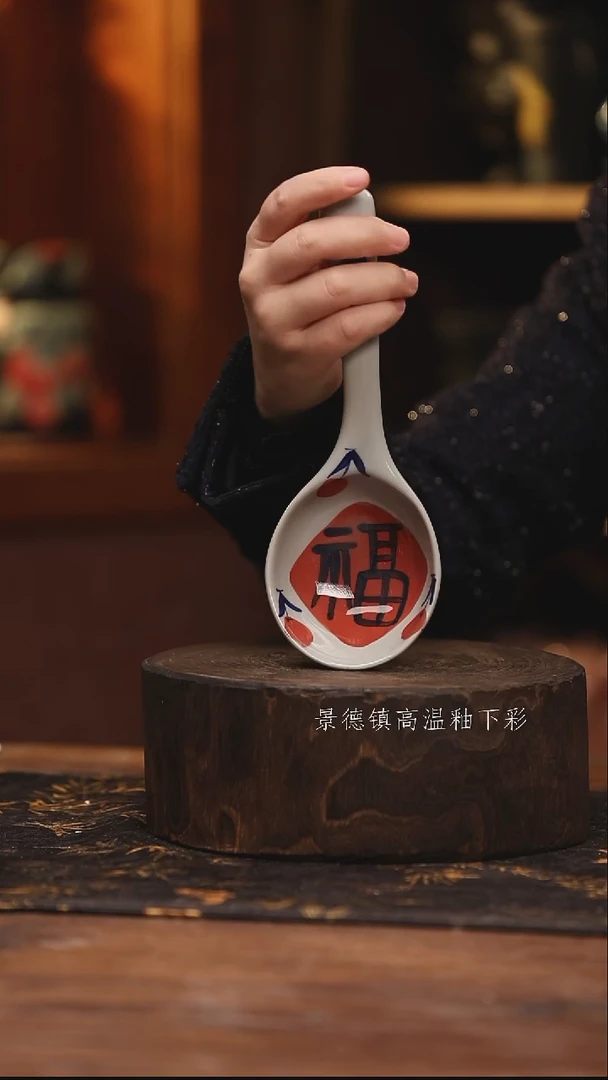 陶瓷 景德镇高温釉下手绘陶瓷@L@