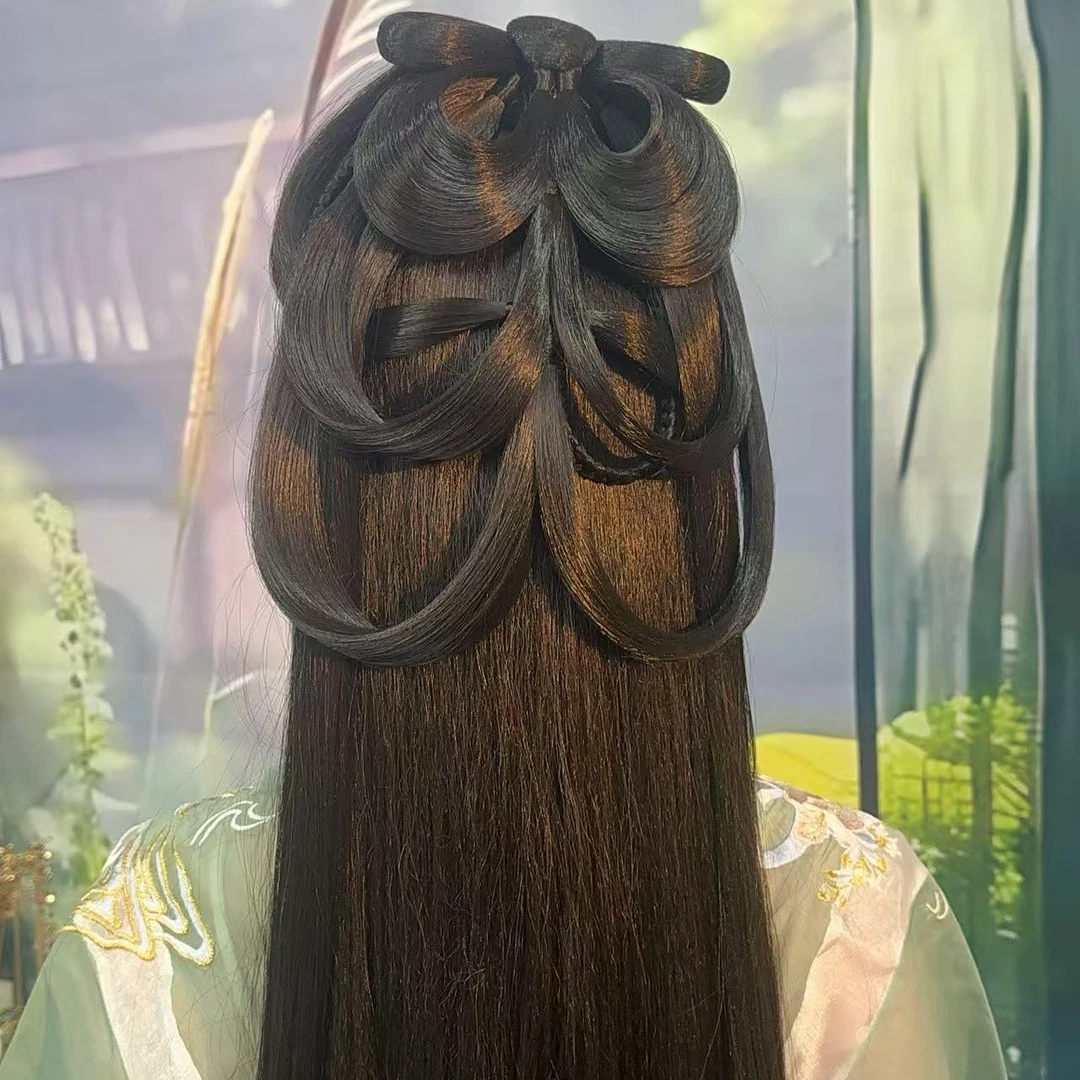蓝熙亚莉 思琪髻 二次元古风汉服 百搭日常后压发髻 无披发非抓夹