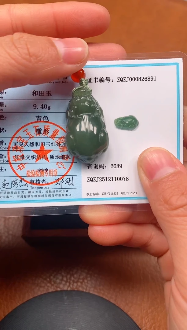 颈饰未镶嵌和田玉青海料貔貅