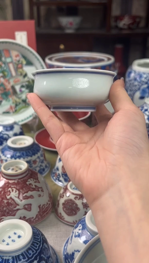 瓷片景德镇毛仔柴窑杯