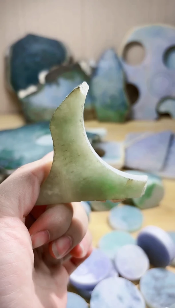 翡翠未镶嵌颈饰翡翠A货 姜谭921