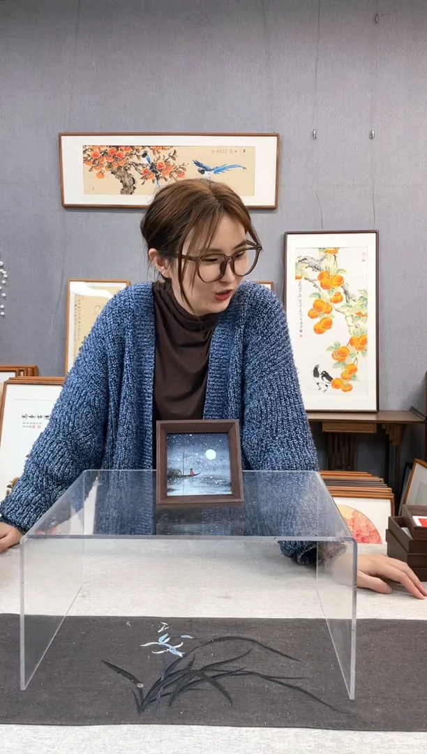 【闪购商品】国画5寸-小摆台作品-雪景