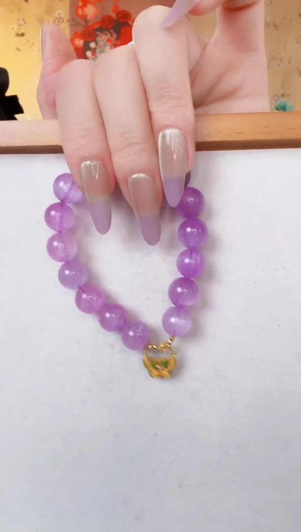 手串锂辉石未镶嵌紫锂辉手串约11.6M1176