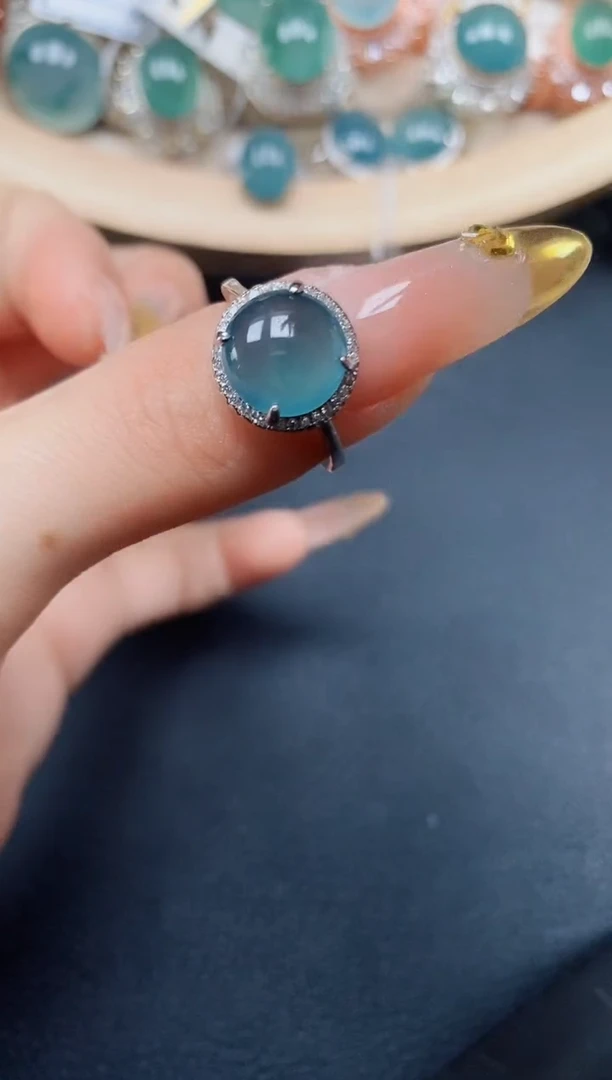 【闪购商品】翡翠戒指银S925镶嵌翡翠