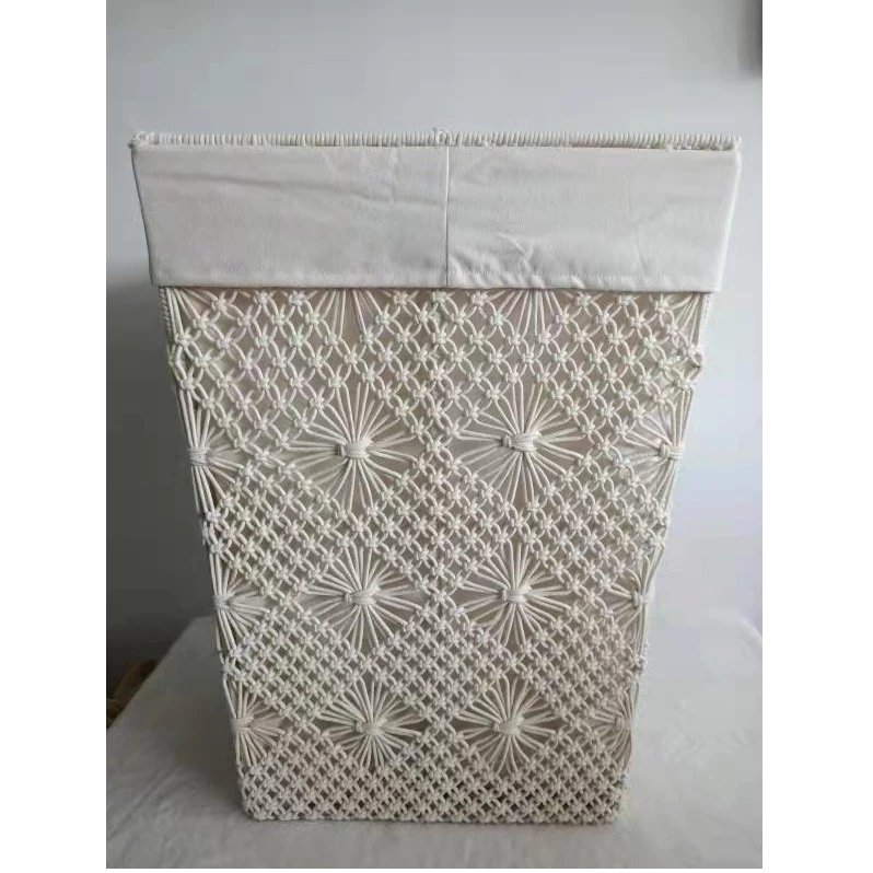 左左推荐【高奢收纳成品】欧式大号手工编织收纳筐卧室脏衣篮杂物
