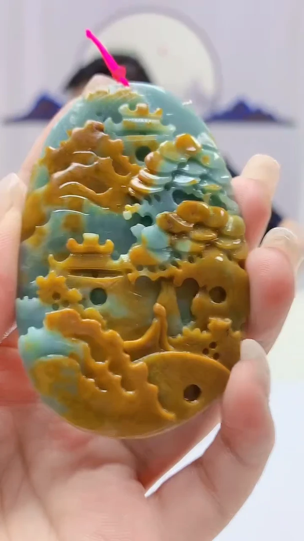 定制翡翠未镶嵌5124ms-毛货挂件36