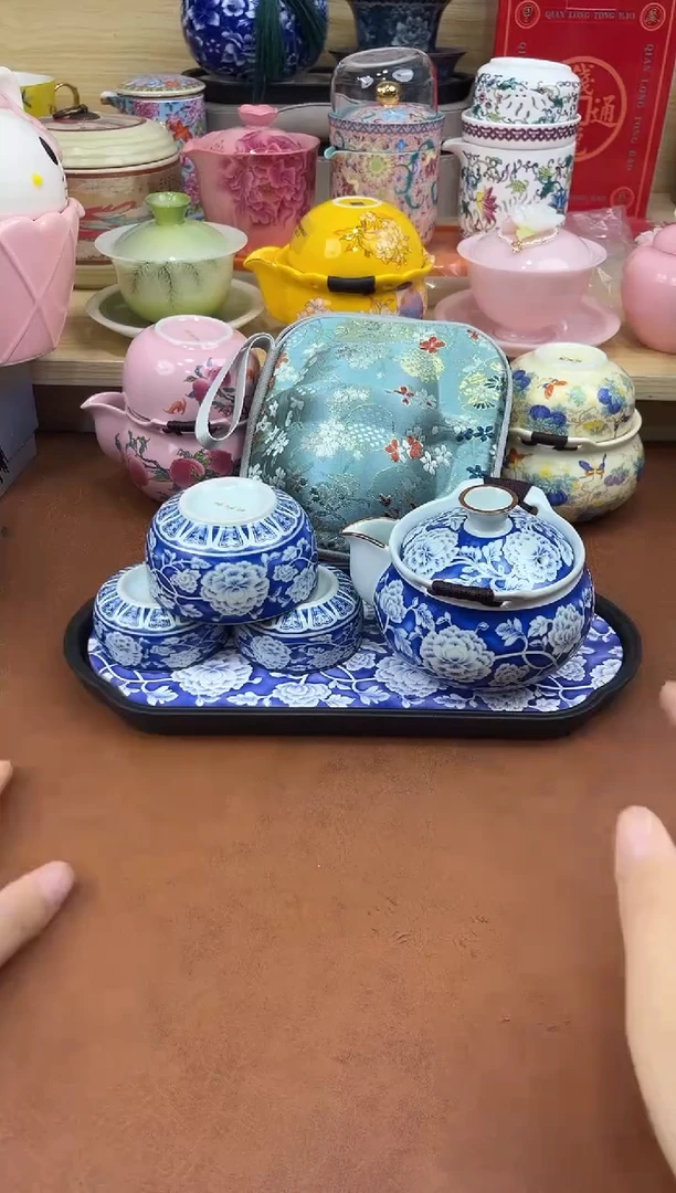 陶陶瓷茶具摆件旅行套组