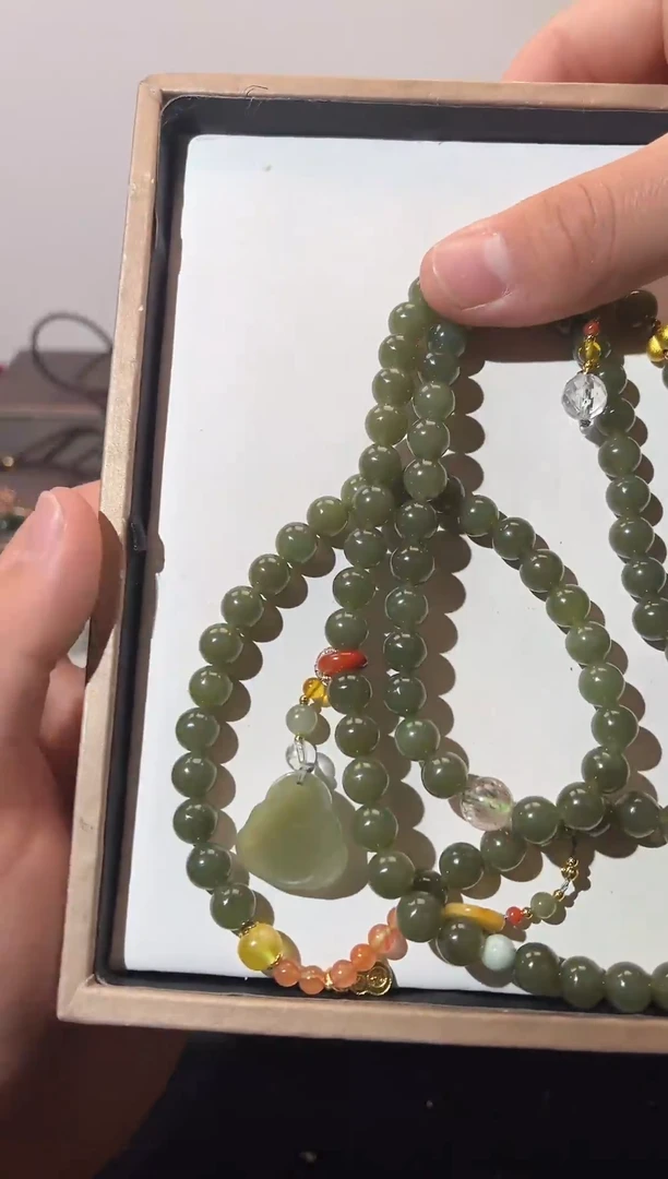 未镶嵌和田玉挂件毛衣链