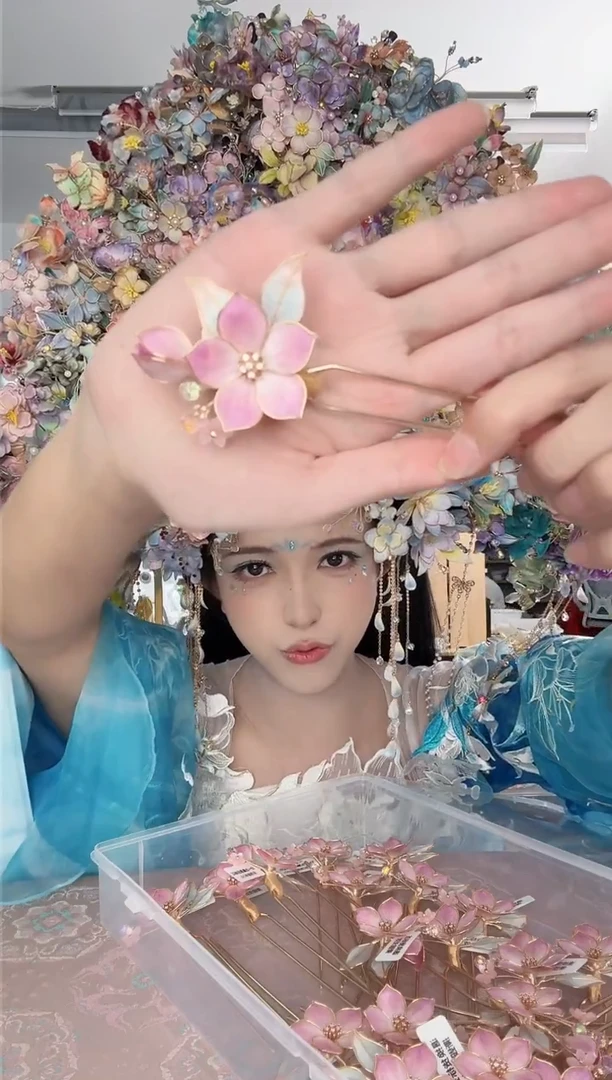 合金无209 非遗绒花发簪