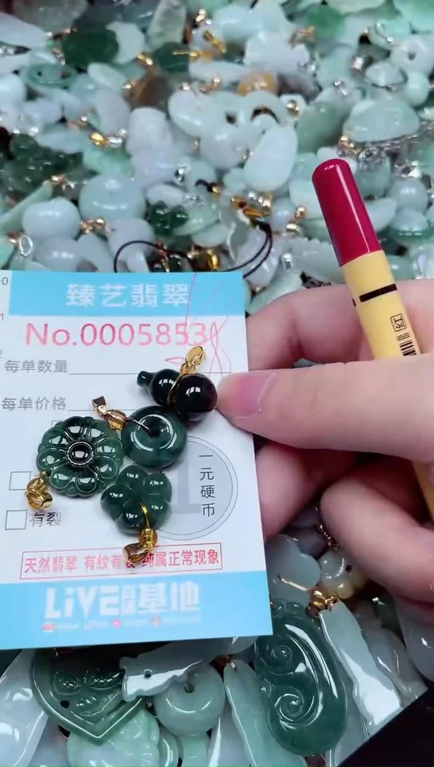 吊坠(不含链)未镶嵌翡翠5853