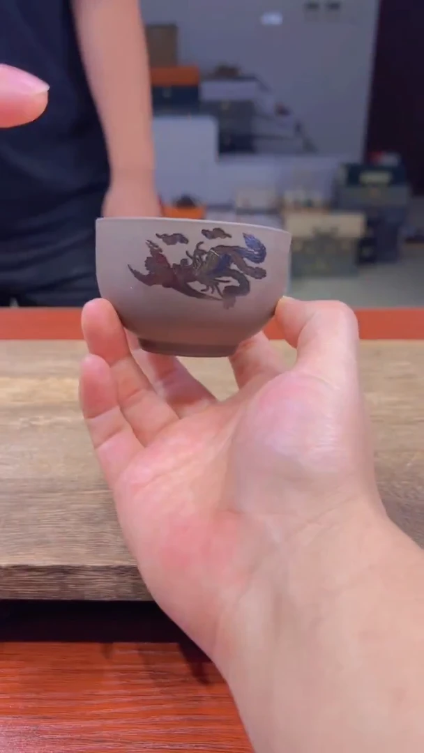 @星耀茶器紫砂变色禅定主人凤杯TJ120