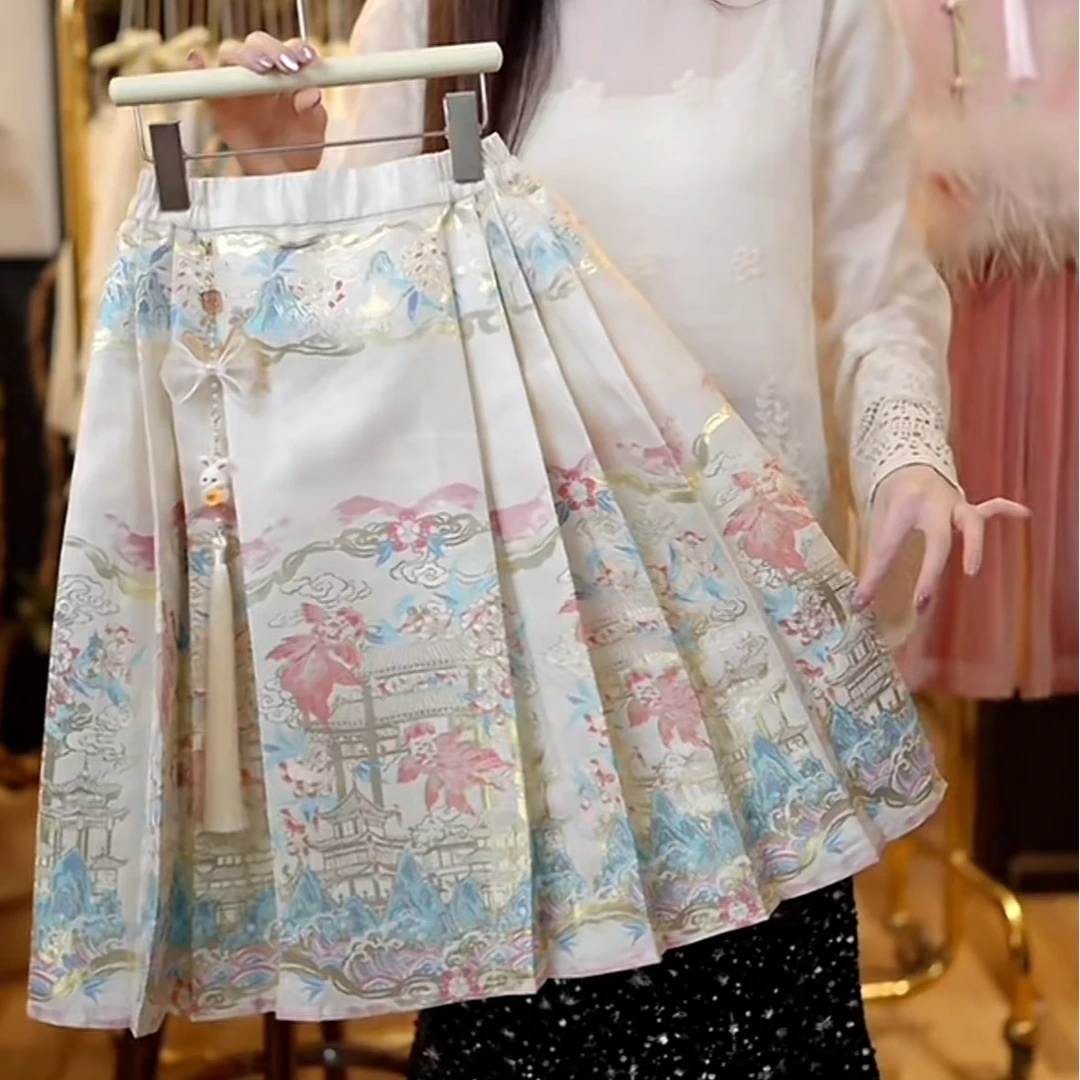 【琨萱】“”新中式国风汉服新款女童秋季新款马面裙 AU66Q033