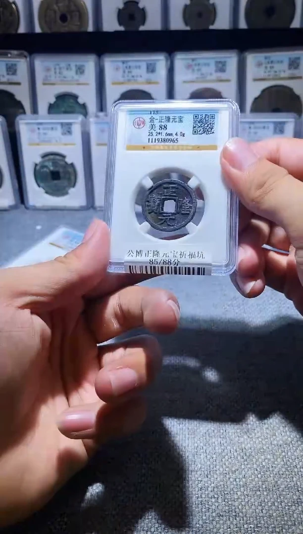 铜A591龙公博正隆元宝祈福坑88分