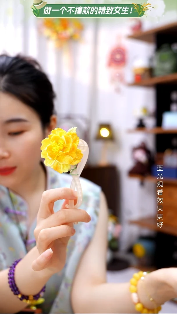 织绣【微钩扭扭夹】纯手工非遗钩织