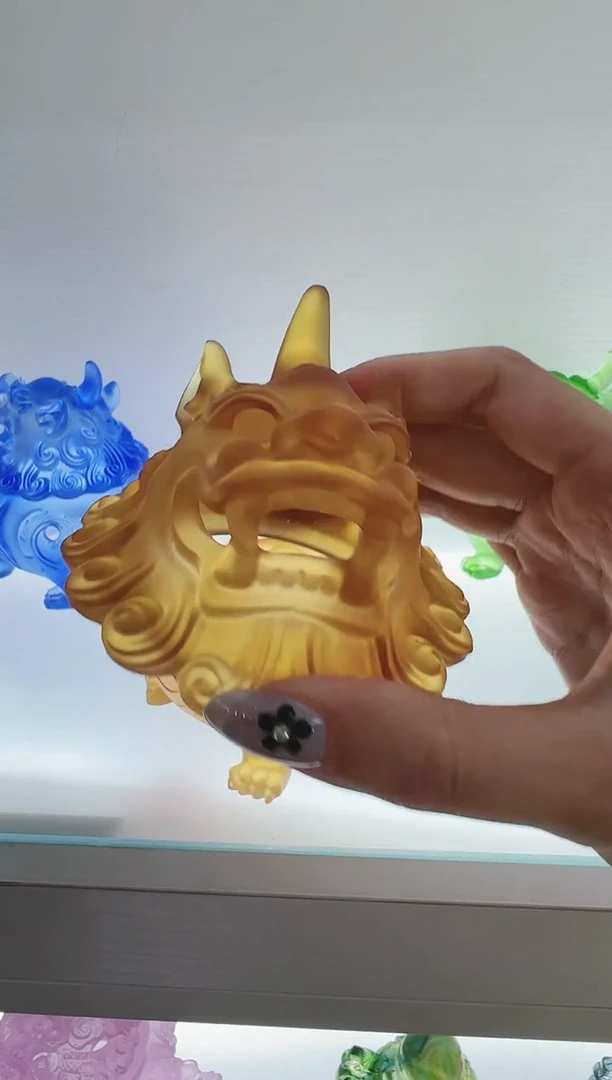 手工艺品琉璃大***咯古法琉璃中号狻猊香炉