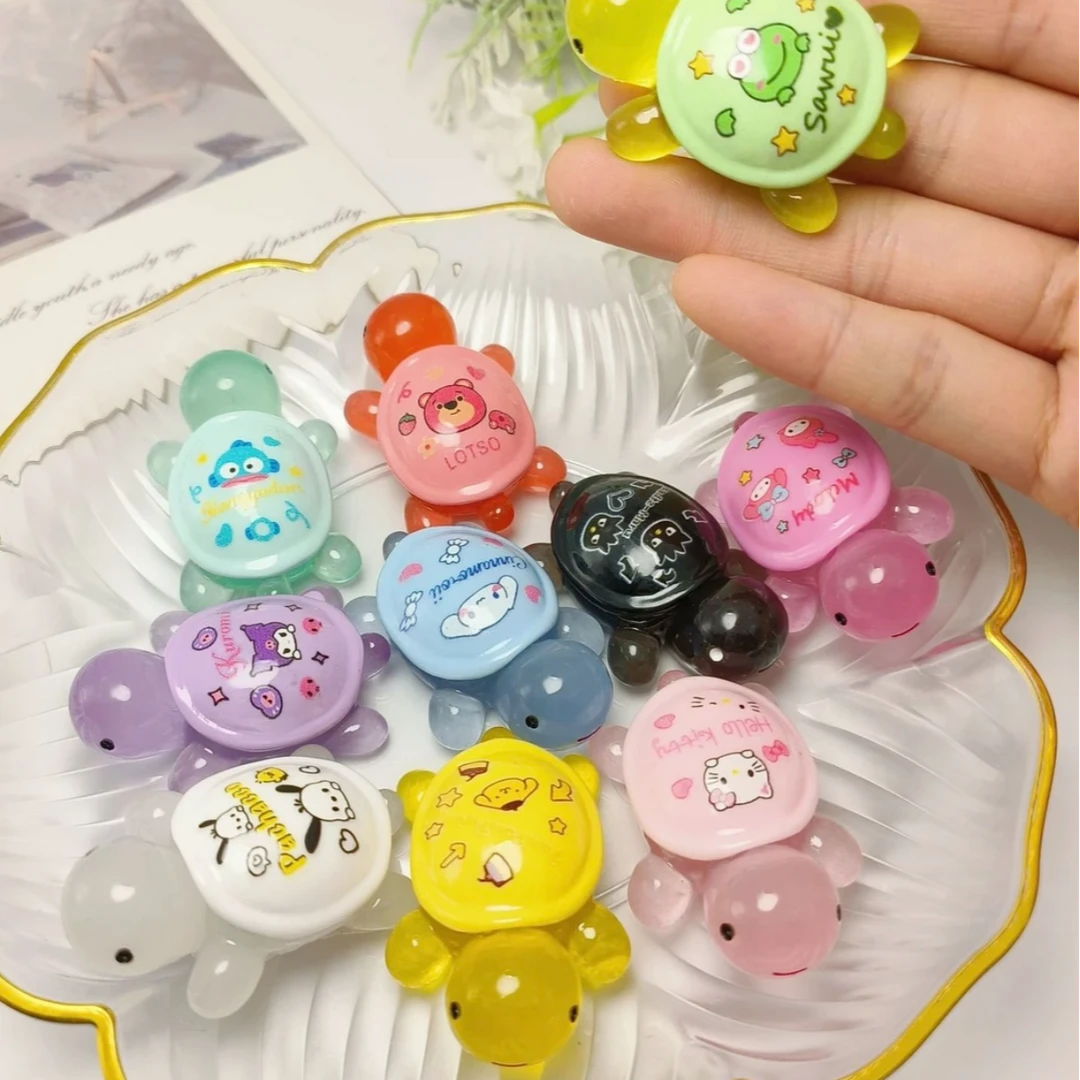 【夜光乌龟推推乐】夜光乌龟对对碰可爱网红潮玩DIY饰品摆件景品