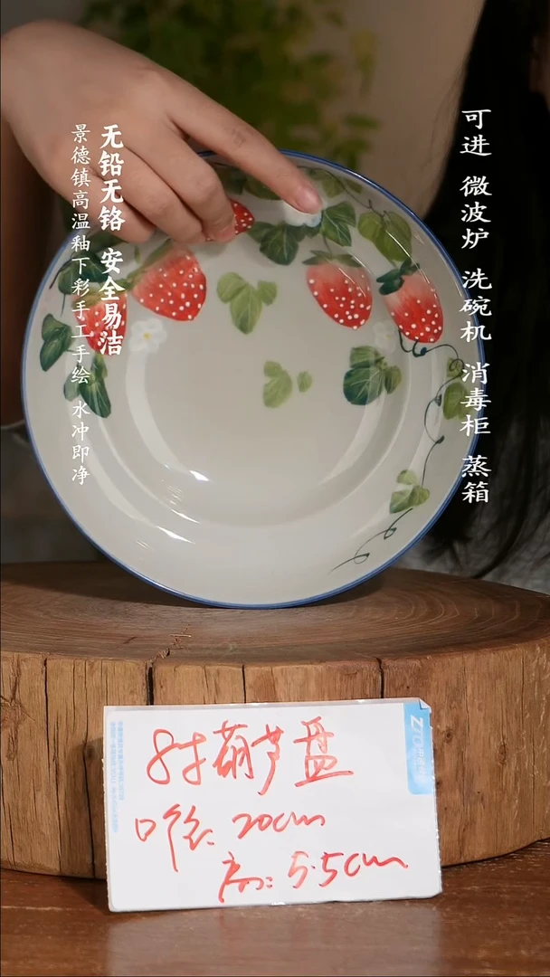 碗陶瓷景德镇高温瓷釉下彩手绘陶瓷