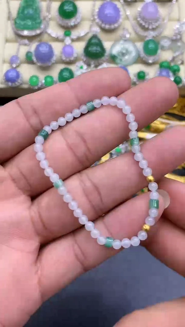 足金镶嵌手链翡翠3-中国好珍宝
