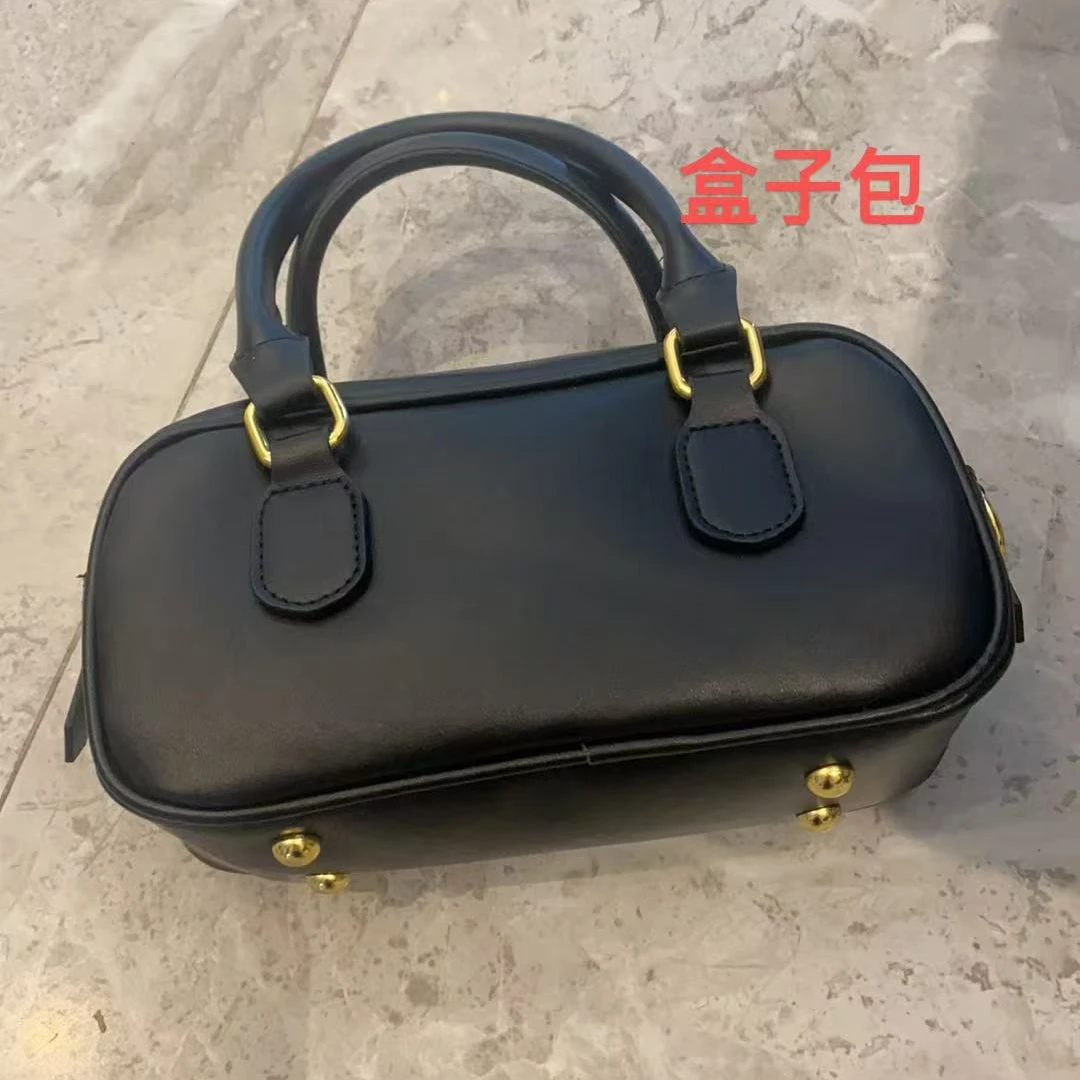 白三彩角镶盒子单肩包 ZF-E48